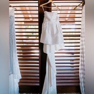 Anthropologie Watters Trifle Strapless Back-Bow Mini Dress